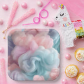 Katoen Snoep Abstract Papieren Bordje (Feest)