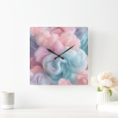 Katoen Snoep Abstract Vierkante Klok (Huis)