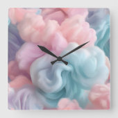 Katoen Snoep Abstract Vierkante Klok (Voorkant)