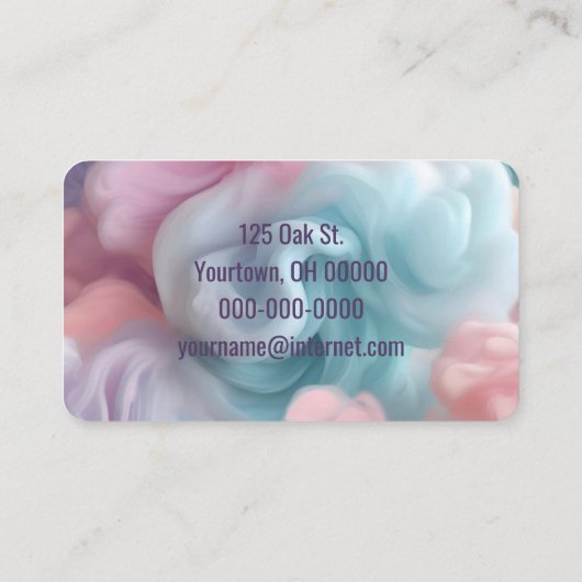 Katoen Snoep Abstract Visitekaartje (Achterkant)