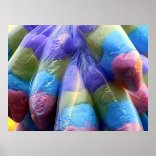 Katoen Snoep afdrukken Poster (Voorkant)