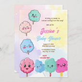 Katoen Snoep Baby shower Kaart (Voorkant / Achterkant)