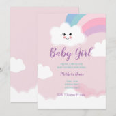 Katoen snoep baby shower kaart (Voorkant / Achterkant)