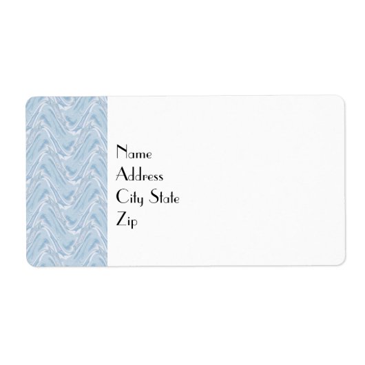 Katoen Snoep Blauw Abstract Etiket (Voorkant)