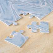 Katoen Snoep Blauw Abstract Legpuzzel (Zijkant)