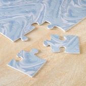 Katoen Snoep Blauw Abstract Legpuzzel (Zijkant)