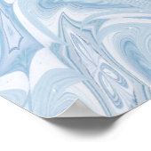 Katoen Snoep Blauw Abstract Poster (Hoek)