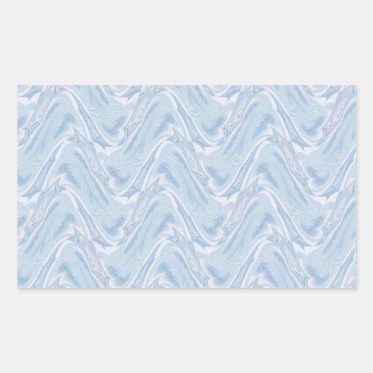 Katoen Snoep Blauw Abstract Rechthoekige Sticker (Voorkant)