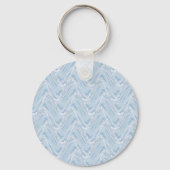 Katoen Snoep Blauw Abstract Sleutelhanger (Voorkant)