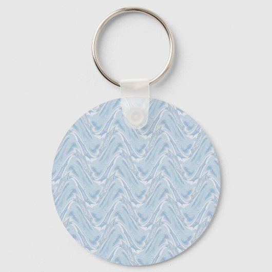 Katoen Snoep Blauw Abstract Sleutelhanger (Voorkant)