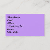 Katoen Snoep Blauw Abstract Visitekaartje (Achterkant)