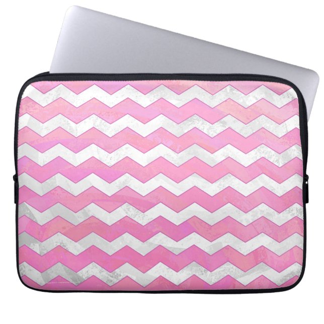 Katoen Snoep Chevon Pattern Laptop Sleeve (Voorkant)