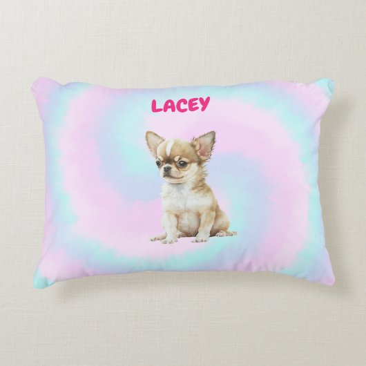 Katoen Snoep "Chihuahua" Puppy Love Accent Pillow Accent Kussen (Voorkant)