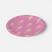 Katoen Snoep Circus Carnaval Roze Feest Papieren Bordje (Gekanteld)