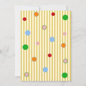 Katoen Snoep Circus Carnival Birthday Uitnodiging (Achterkant)