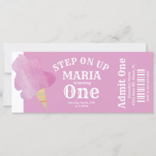 Katoen Snoep Circus Tent Birthday Ticket Party Kaart