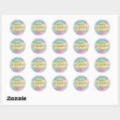 Katoen Snoep gekleurde gouden body boterlabels Ronde Sticker (Vel)