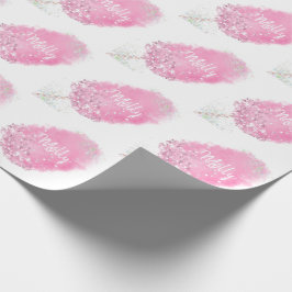 Katoen snoep glitter schattig roze korrelig cadeaupapier