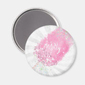 Katoen snoep glitter schattig roze korrelig magneet (Voorkant / Achterkant)