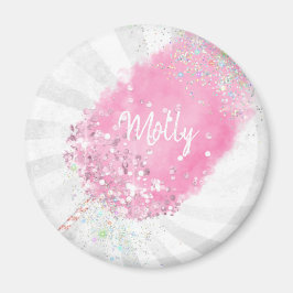 Katoen snoep glitter schattig roze korrelig magneet