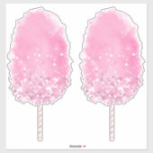 Katoen snoep glitter schattig roze korrelig sticker (Vel)