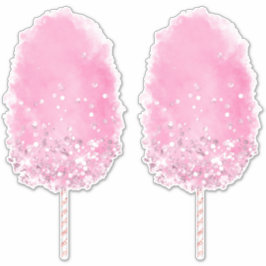 Katoen snoep glitter schattig roze korrelig sticker