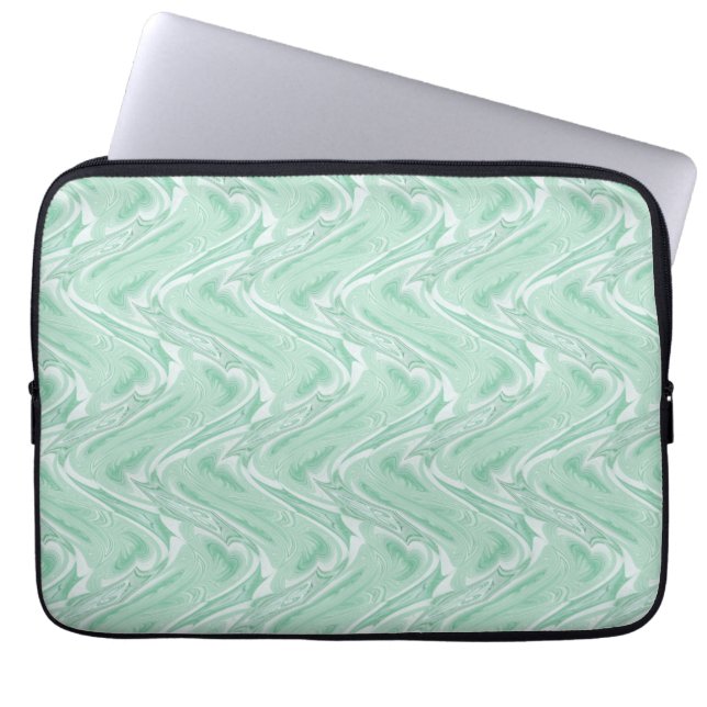 Katoen Snoep Groen Abstract Laptop Sleeve (Voorkant)