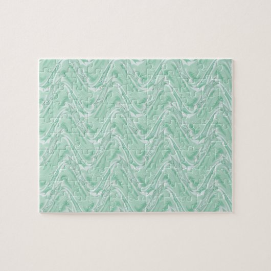 Katoen Snoep Groen Abstract Legpuzzel (Horizontaal)