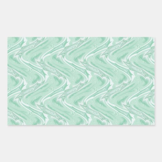 Katoen Snoep Groen Abstract Rechthoekige Sticker (Voorkant)