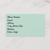 Katoen Snoep Groen Abstract Visitekaartje (Achterkant)