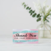 Katoen Snoep Holografisch Roze Blauw Hartelijk dan Visitekaartje (Staand voorkant)