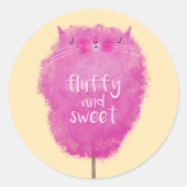 Katoen Snoep Kat Sticker (Voorkant)