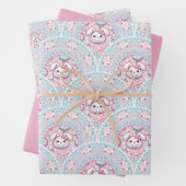 Katoen Snoep Kawaii Bunny Mandala Art Deco Scallop Inpakpapier Vel (In situ)