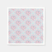 Katoen Snoep Kawaii Bunny Mandala Art Deco Scallop Servet (Voorkant)