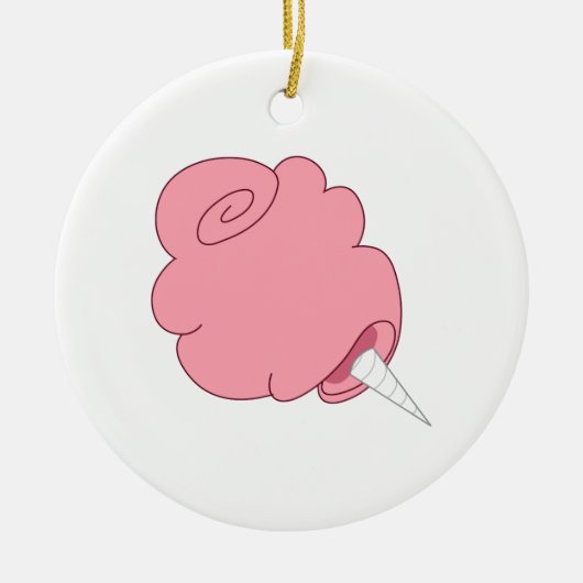 Katoen Snoep Keramisch Ornament (Voorkant)