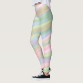 Katoen snoep kleur gestreepte Leggings (Links)