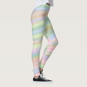 Katoen snoep kleur gestreepte Leggings (Rechts)