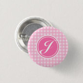 Katoen Snoep Monogram Ronde Button 3,2 Cm (Voorkant /achterkant)