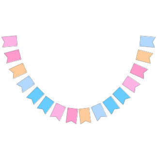 Katoen Snoep naar Bubblegum Blue Gradient Vlaggetjes