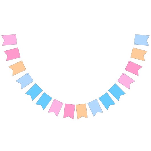 Katoen Snoep naar Bubblegum Blue Gradient Vlaggetjes (Alle)
