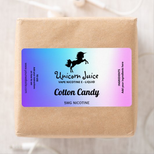 Katoen Snoep Nicotine Vape E Juice Labels (Insitu)