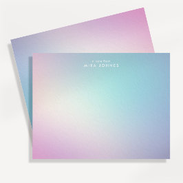 Katoen Snoep Pastel Gradient Note Kaart Notitiekaartje