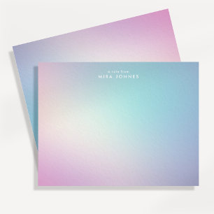 Katoen Snoep Pastel Gradient Note Kaart Notitiekaartje