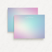 Katoen Snoep Pastel Gradient Note Kaart Notitiekaartje