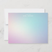 Katoen Snoep Pastel Gradient Note Kaart Notitiekaartje (Voorkant)
