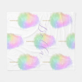 Katoen snoep pastel regenboog waterverf schattig fleece deken (Voorkant (Horizontaal))