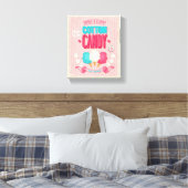 Katoen Snoep Poster Canvas Afdruk (Insitu (Slaapkamer))