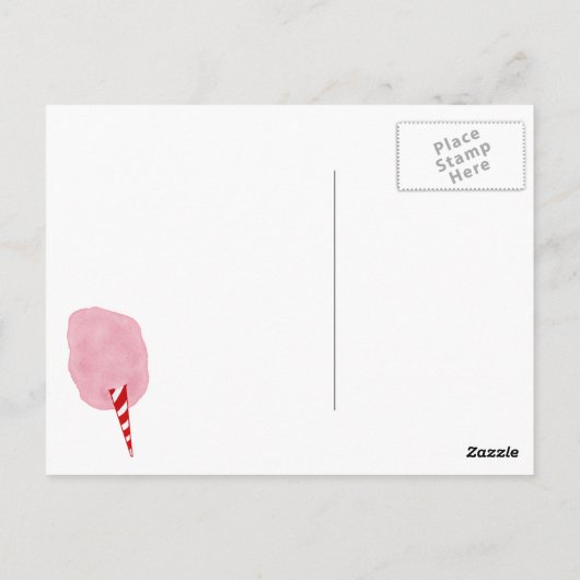 Katoen Snoep Postkaart (Achterkant)