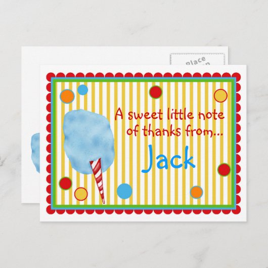 Katoen Snoep Postkaart (Voorkant / Achterkant)