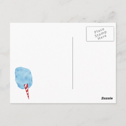 Katoen Snoep Postkaart (Achterkant)